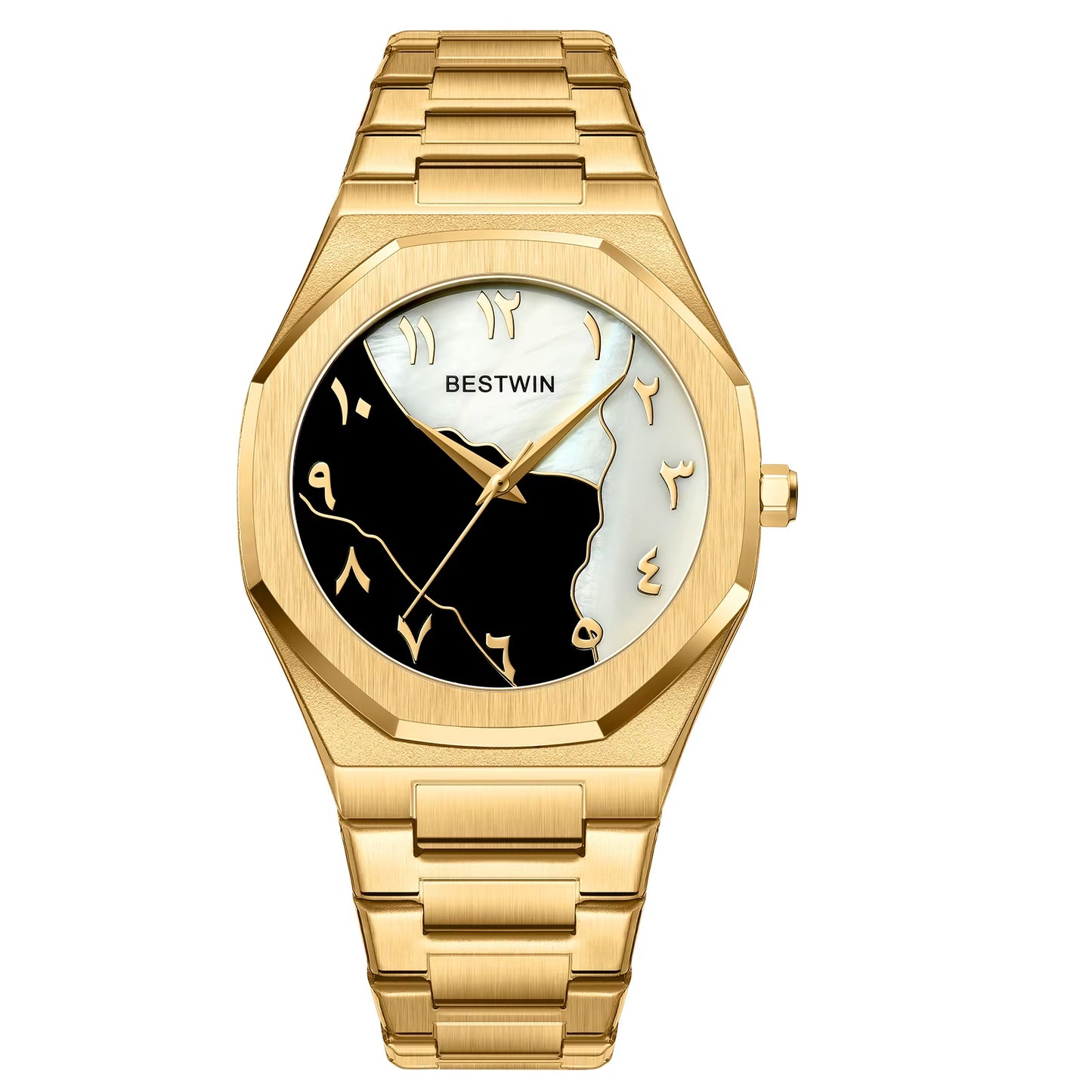 Reloj Hombre BESTWIN Creative Dial Watches Men'S Watch Gold Shell Face Business Fashion Watches for Men Relogios Masculino